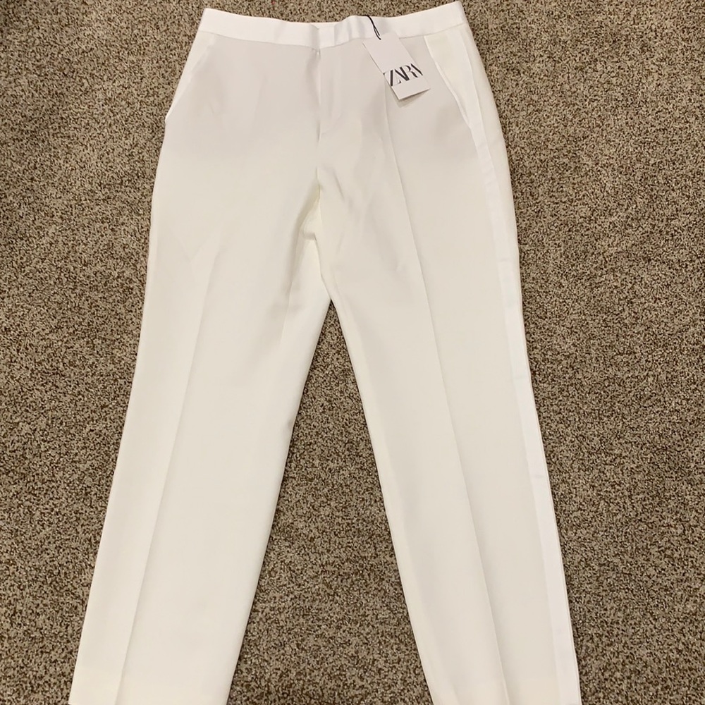Zara white trousers